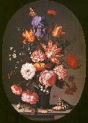 AST, Balthasar van der Flowers in a Glass Vase oil painting on canvas